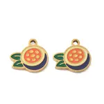 Fruit 304 Stainless Steel Enamel Pendants