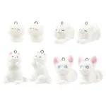 4Pcs 4 Styles Flocky Resin Pendants