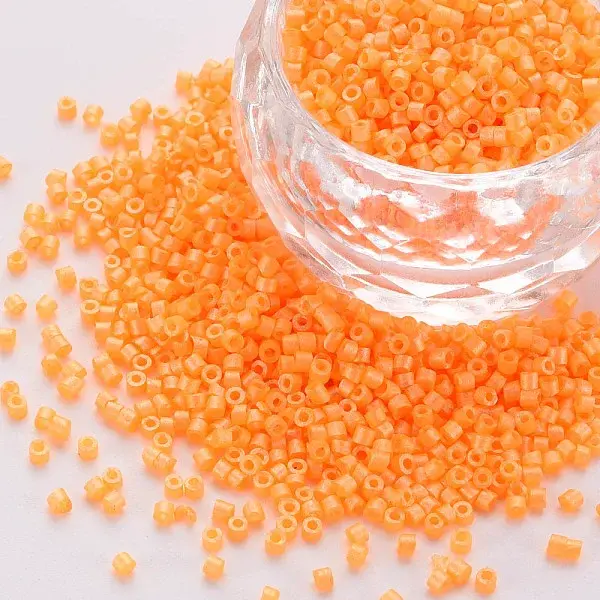 Fluorescent Color Glass Cylinder Beads