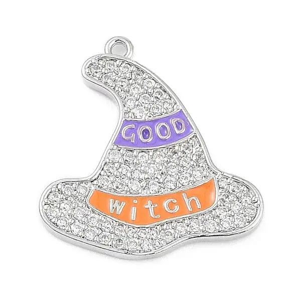 Rack Plating Brass Cubic Zirconia Pendants