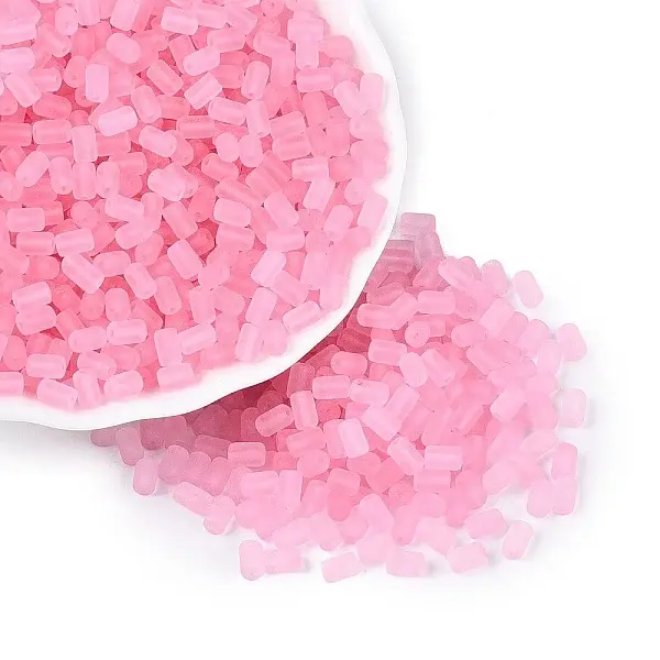 FGB Frosted Transparent Glass Seed Beads