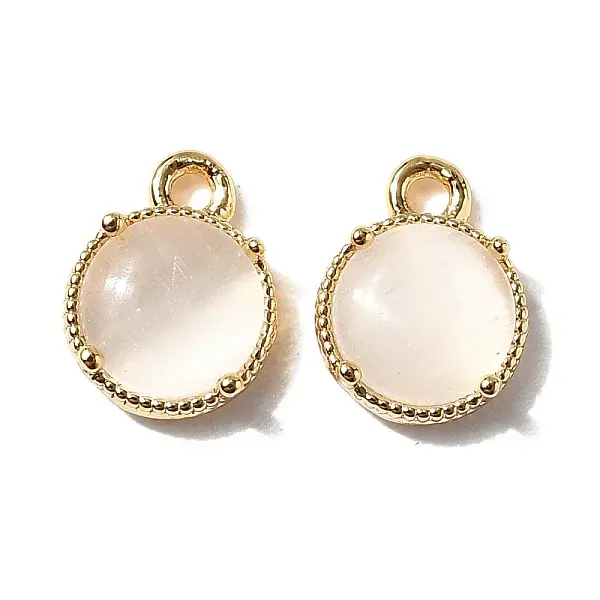 Flat Round Brass Charms