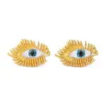 Plastic Eyes Stud Earrings
