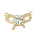 Brass Micro Pave Cubic Zirconia Pendants