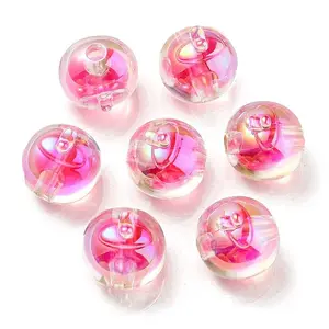 UV Plating Rainbow Iridescent Acrylic Beads