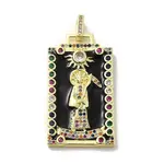 Brass Micro Pave Cubic Zirconia Pendants with Enamel