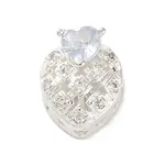 Rack Plating Brass Micro Pave Cubic Zirconia Beads