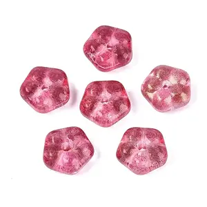 Spray Painted Glass Beads