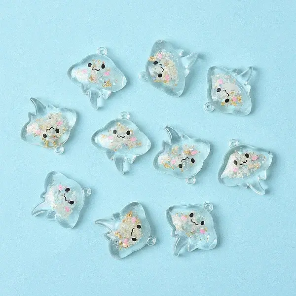 10Pcs Luminous Transparent Resin Pendants
