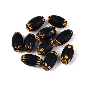 Handmade Millefiori Glass Barrel Beads