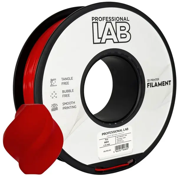 Professional Lab FG-P61-E1, 3D filament, PLA, 1,75mm, 1000g, červený (Red)