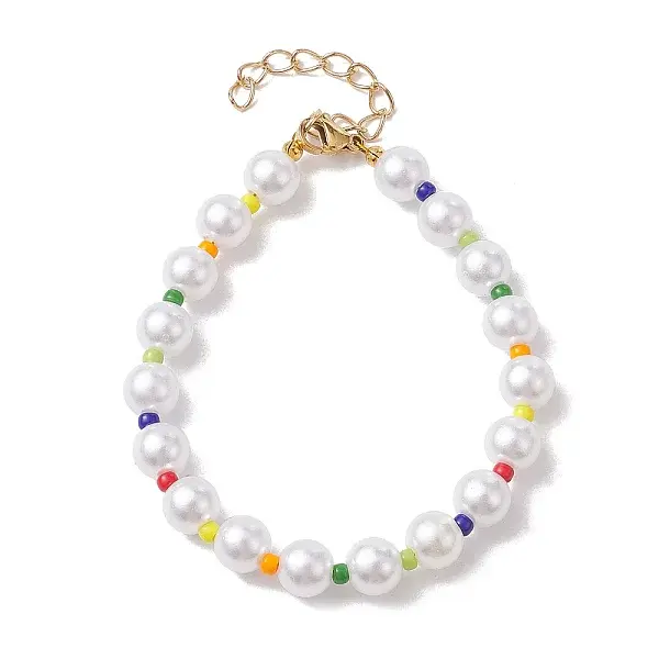 Glass & Acrylic Round Beaded Bracelets