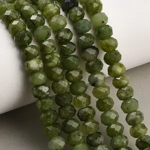 Faceted Dyed Natural White Jade Beads Strands