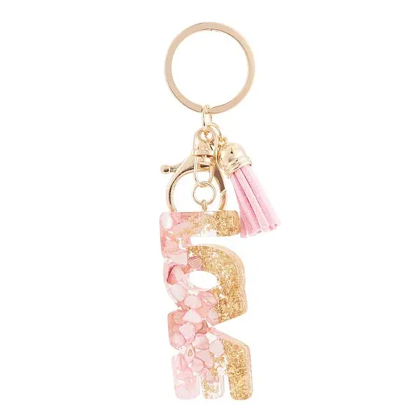 Alloy & Resin Tassel Keychainss