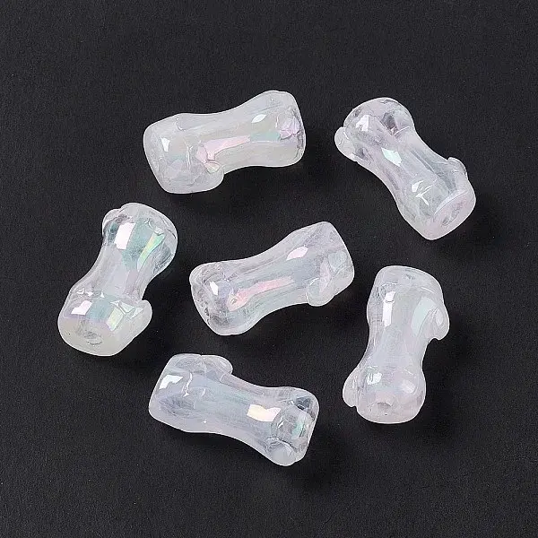 UV Plating Rainbow Iridescent Acrylic Beads