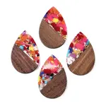 Transparent Resin & Walnut Wood Big Pendants
