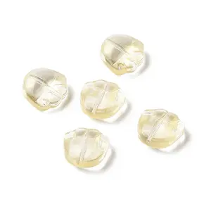 Transparent Spray Painted Glass Beads