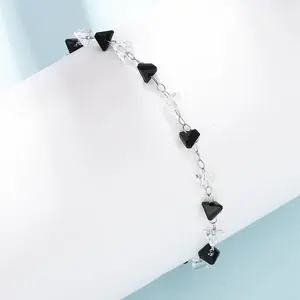 Glass Triangle Beads Link Bracelets