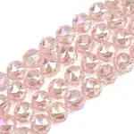 Transparent Electroplate Glass Beads Strands