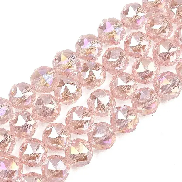 Transparent Electroplate Glass Beads Strands