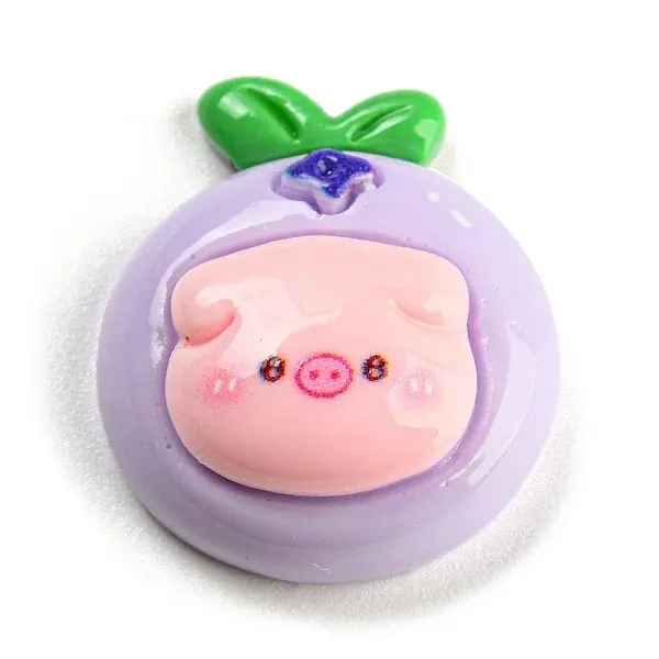 Pig Theme Opaque Resin Cabochons