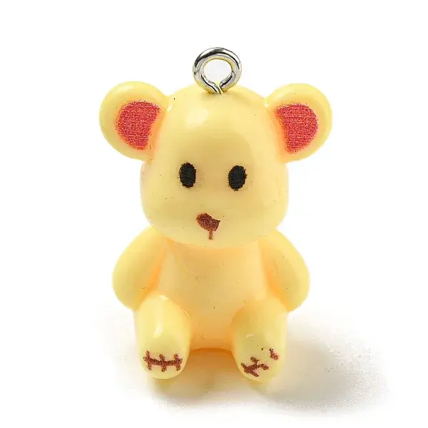 10Pcs Opaque Resin Pendants