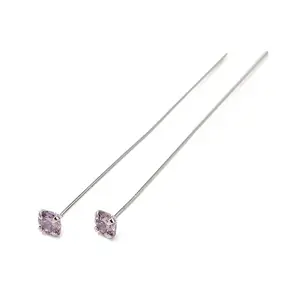 Brass Micro Pave Cubic Zirconia Stud Earring Findings