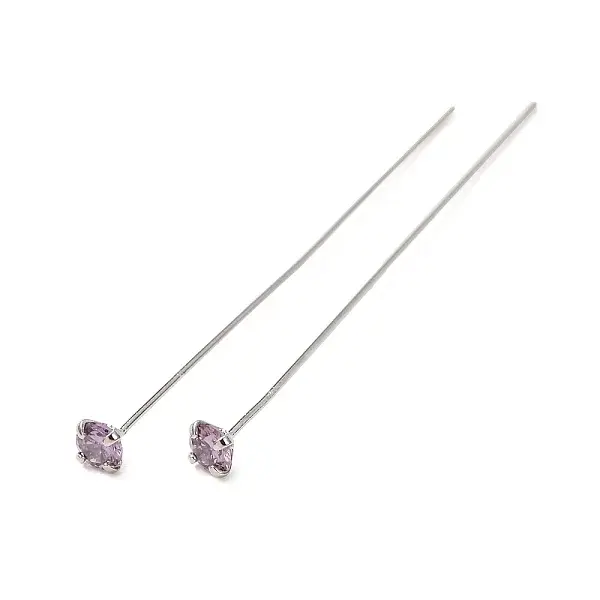 Brass Micro Pave Cubic Zirconia Stud Earring Findings