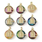 Brass Cubic Zirconia with Glass Pendents