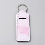 Marble Pattern Neoprene Lipstick Protective Case Portable Holder Pouch Keychain