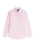 Tommy Jeans Košeľa 'Regular Fit Stripe'  ružová / biela