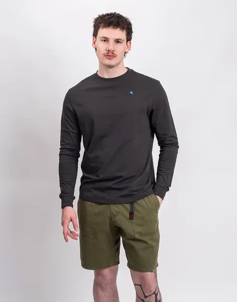Tričko Klättermusen Root Logo LS Tee M's 961 Raven