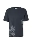 JOOP! Jeans Tričko 'Aumoa'  tmavomodrá / biela
