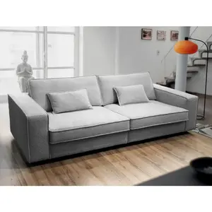 MID.YOU POHOVKA BIG SOFA, plast, textil, kompozitní dřevo, šedá