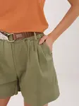 Khaki letní šortky s pasem