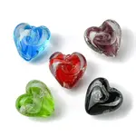 Handmade Silver Foil Glass Beads