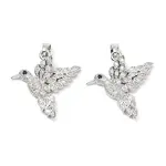 Brass Micro Pave Clear Cubic Zirconia Pendants