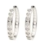Brass Micro Pave Cubic Zirconia Hoop Earrings