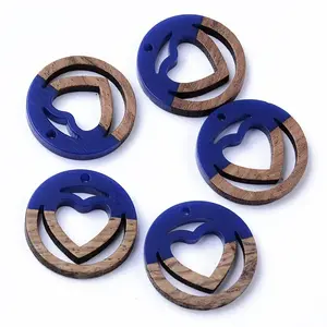 Resin & Walnut Wood Pendants
