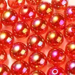 UV Plating Transparent Rainbow Iridescent Acrylic Beads