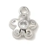 Brass Micro Pave Cubic Zirconia Pendants
