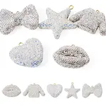 5Pcs 5 Styles Handmade Polymer Clay Pendants