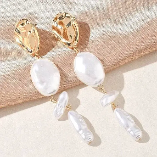 Zinc Alloy Dangle Stud Earrings