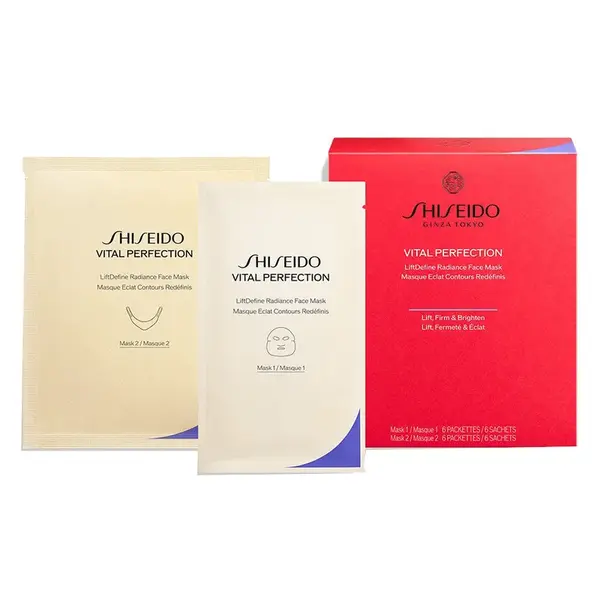 Shiseido Zpevňující plátýnková maska Vital Perfection LiftDefine Radiance (Face Mask) 2 x 6 ks