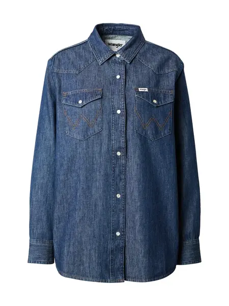 WRANGLER Blúzka 'HERITAGE'  modrá denim