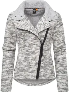 Ragwear Flisová bunda 'Saskie'  sivá melírovaná
