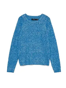 VERO MODA Sveter 'VMDOFFY'  modrá melírovaná
