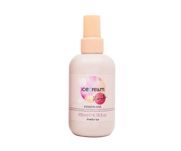 Multifunkční krémový sprej s keratinem pro poškozené vlasy Inebrya Ice Cream Keratin One - 200 ml (771026315) + dárek zdarma