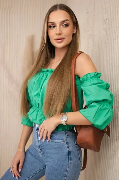 Halenka přes rameno tmavě zelená