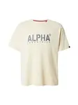 ALPHA INDUSTRIES Tričko  tmavosivá / šedobiela